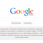 Google épinglé par la CNIL en page d’accueil